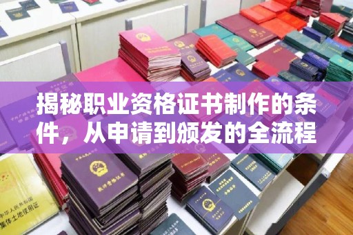 桂阳揭秘职业资格证书制作的条件，从申请到颁发的全流程解析