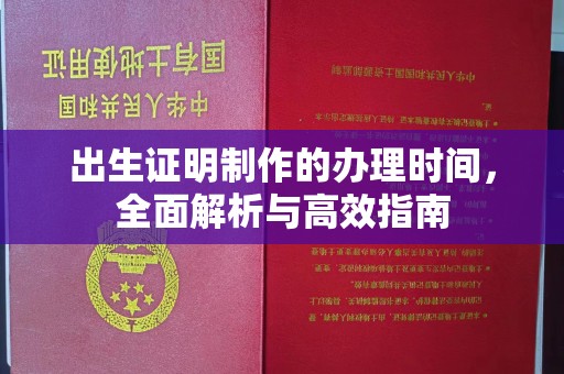 桂阳出生证明制作的办理时间，全面解析与高效指南