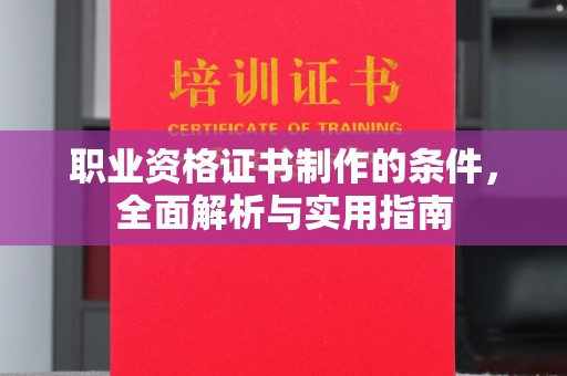 桂阳职业资格证书制作的条件，全面解析与实用指南